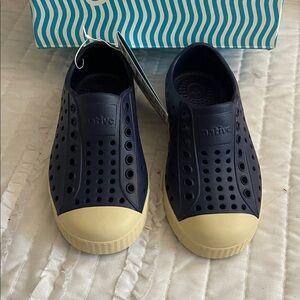 Native Navy and Cream Slip-On Shoes